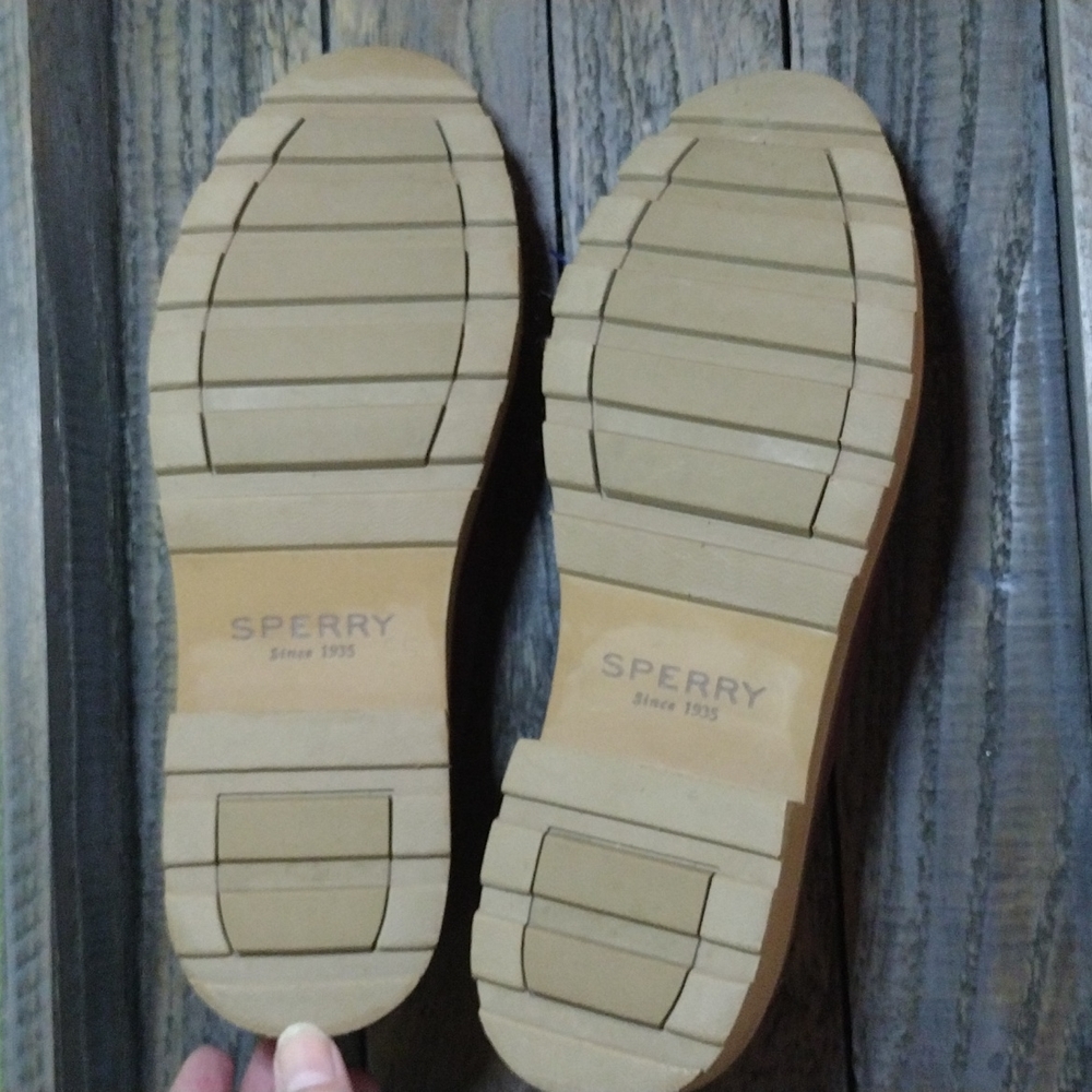 Sperry Chestnut Brown Leather Lug-Soled Loafers - Picture 10 of 11